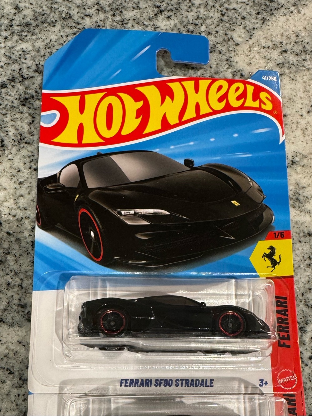 Hot Wheels Ferrari SF90 Stradale - Black with Red